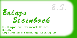 balazs steinbock business card